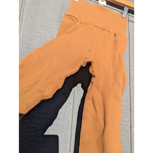 Intimately Free People Nude Tan Neutral leggings S Western compression yoga - Picture 2 of 5